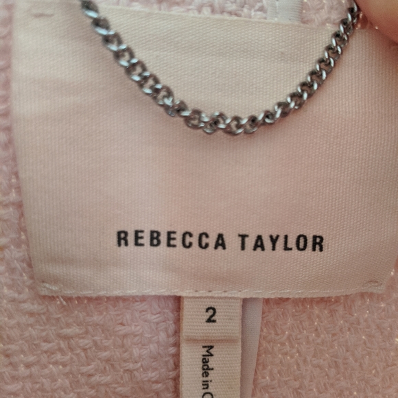 Rebecca Taylor Sheer Pink Tweed Vest size 2 - Picture 3 of 7